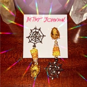 Betsy Johnson Spiderweb Earrings